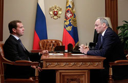 рабочая встреча Президента России Дмитрия Медведева с главой Республики Дагестан